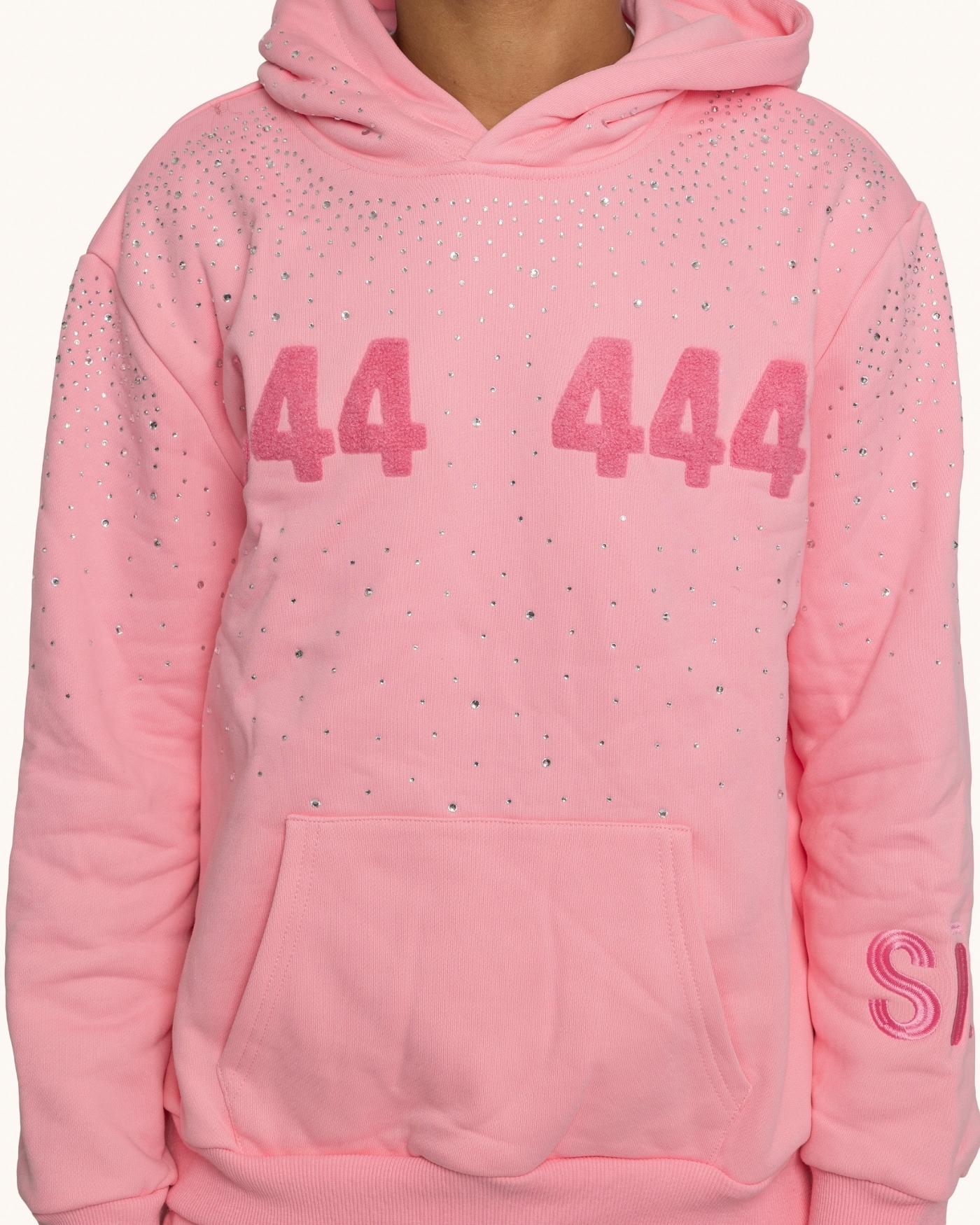 444 Rhinestones Drip Trainingspak | Roze